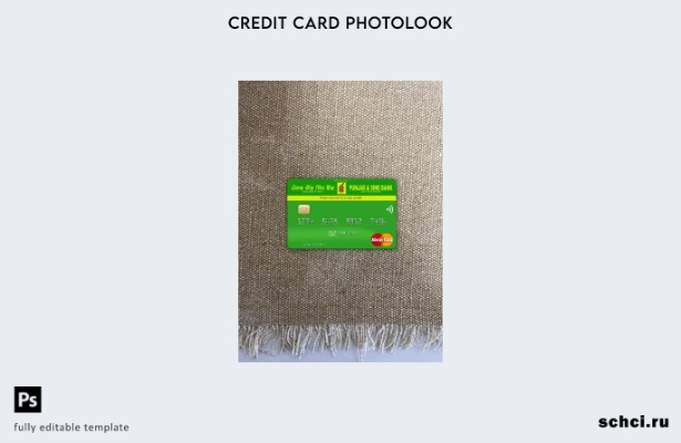 цифровая загрузка Индия, Пенджаб и Синд Банк, шаблон Mastercard Photolook сперед